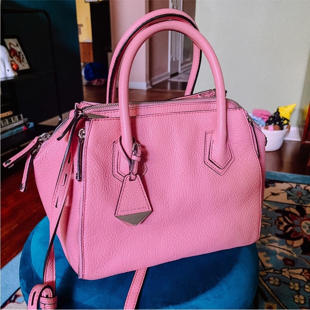 Rebecca minkoff pink hand crossbody bag mini Perry satchel-Guava - Picture 2 of 4